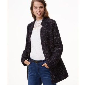 LOFT Notched Tweed Jacket in Lavish Crimson! NWT!!